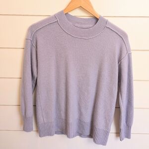 Pilcro Anthropologie Luxury Cashmere Crew Neck Sweater Lilac Pastel Small